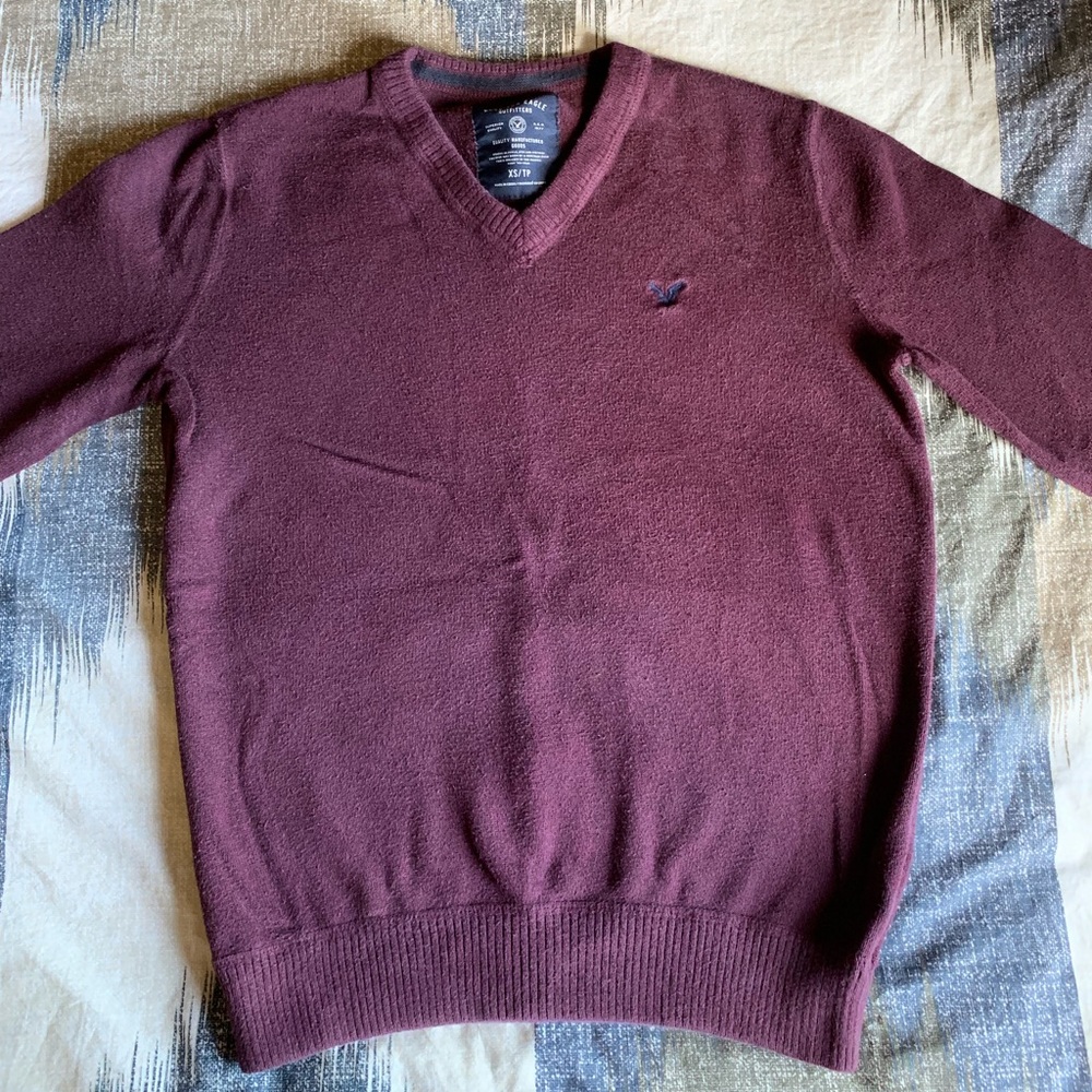 V-Neck Sweater (Maroon)